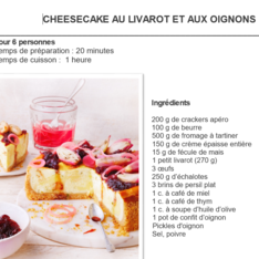 Cheesecake au livarot et aux oignons