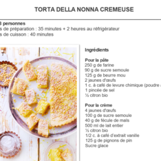 Torta della Nonna crémeuse