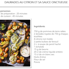 Daurades au citron et sa sauce onctueuse