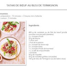 Tataki de bœuf au bleu de Termignon