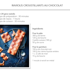 Raviolis croustillants au chocolat