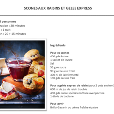 Scones aux raisins et gelée express