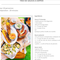Trio de sauces à dipper
