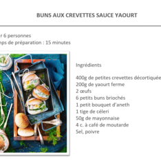 Buns aux crevettes sauce yaourt
