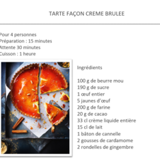 Tarte façon crème brûlée