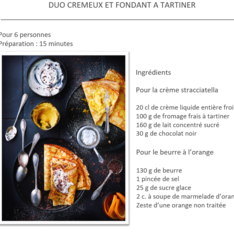 Duo crémeux et fondant à tartiner