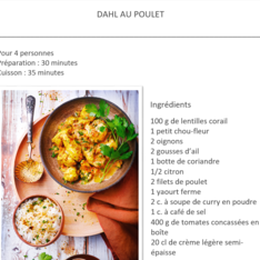Dahl au poulet