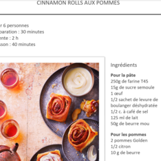 Cinnamon rolls aux pommes