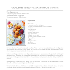 Croquettes de risotto aux artichauts et comté