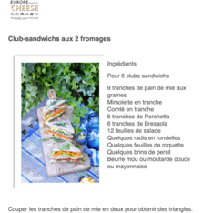 Club-sandwichs aux 2 fromages