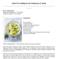 Risotto crémeux de poireaux et brie
