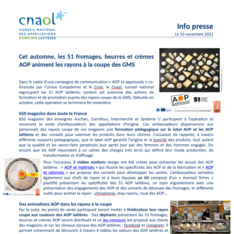 Communiqué de presse - 51 fromages, beurres et crèmes AOP animent les rayons à la coupe des GMS.docx