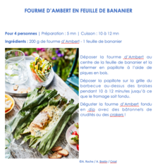 Fourme d'Ambert en feuille de bananier