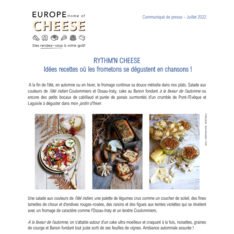 Communiqué de presse - RYTHM’N CHEESE - Idées recettes où les frometons se dégustent en chansons !