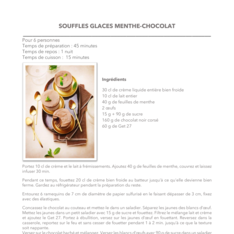 Soufflés glacés menthe-chocolat