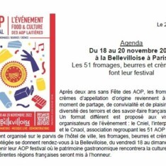 Info annonce - AOP Festival du 18 au 20 Novembre 2022