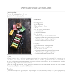 Gaufres sucrées multicolores