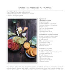 Gaufrettes apéritives au fromage