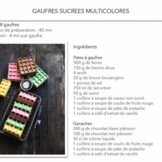 Gaufres sucrées multicolores