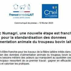 Communiqué de presse - Avec Numagri, une nouvelle étape est franchie .....