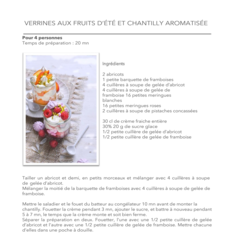 Verrines aux fruits d’été et chantilly aromatisée