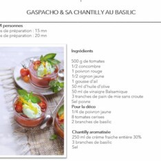 Gaspacho & sa chantilly au basilic