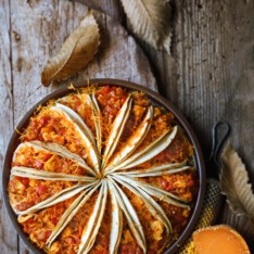 Couronne de tacos à la mimolette râpée
