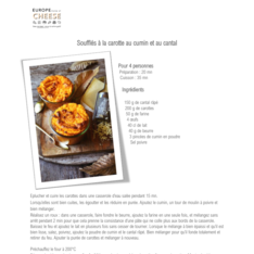 Soufflés à la carotte au cumin et au cantal