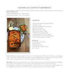 Lasagnes de courge et abondance