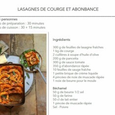 Lasagnes de courge et abondance