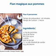 Flan magique aux pommes