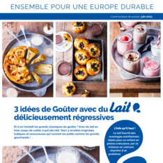 Communiqué - 3 idées de goûter avec du lait délicieusement régressives