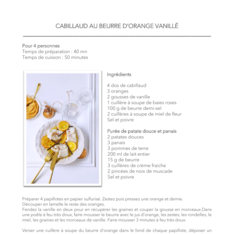 Cabillaud au beurre d’orange vanillé