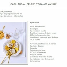 Cabillaud au beurre d’orange vanillé