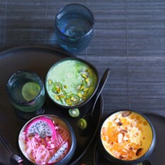Flans au tapioca et fruits exotiques