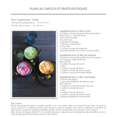 Flans au tapioca et fruits exotiques