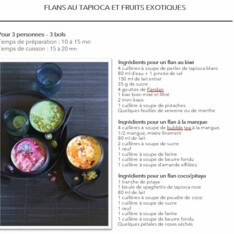 Flans au tapioca et fruits exotiques