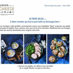 CE REVE BLEU - 3 idées recettes qui font la part belle au (fromage) bleu !