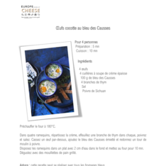 Œufs cocotte au bleu des Causses