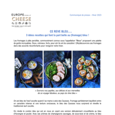 CE REVE BLEU - 3 idées recettes qui font la part belle au (fromage) bleu !