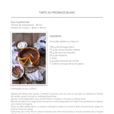 Tarte au fromage blanc