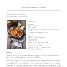 Tourte à la tomme de Savoie