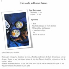 Œufs cocotte au bleu des Causses