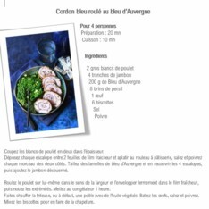 Cordon bleu roulé au bleu d'Auvergne