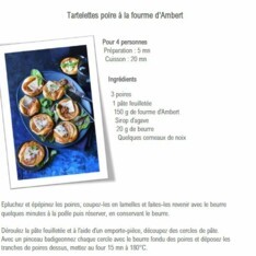 Tartelettes poire à la fourme d'Ambert