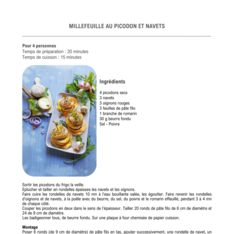 Millefeuille au picodon et navets
