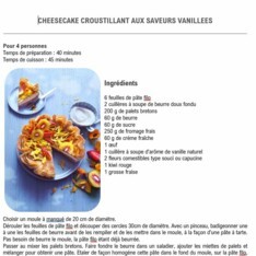 Cheesecake croustillant aux saveurs vanillées