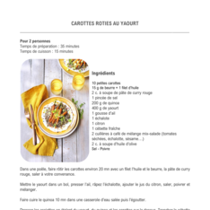 Carottes rôties au yaourt