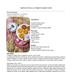 Tartelettes à la tomate façon tatin
