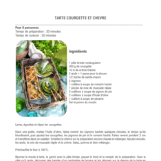 Tarte courgette - chèvre